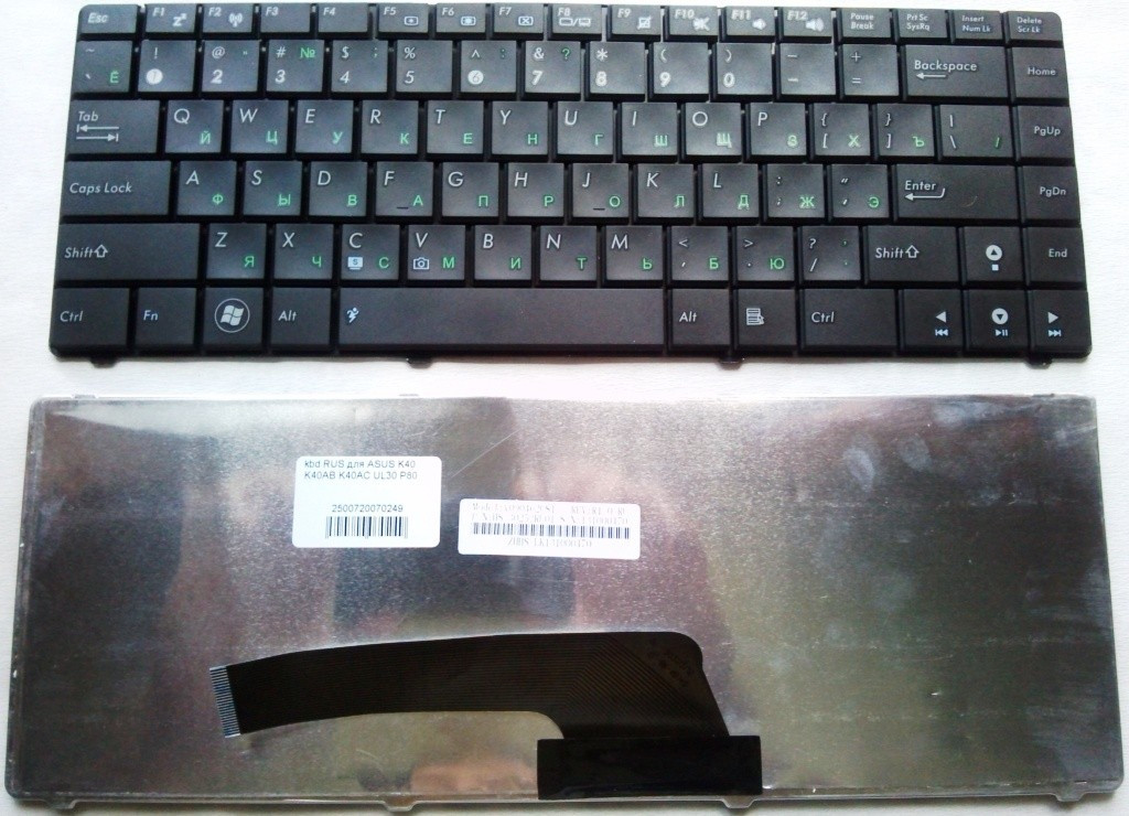 Замена клавиатуры в ноутбуке ASUS K40 K40AB K40AC UL30 P80