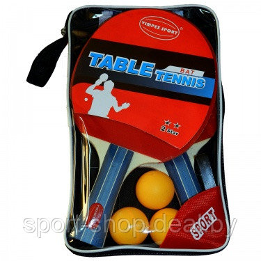 Комплект для настольного тенниса R3011 (ракетки для настольного тенниса, шарики сетка для настольного тенниса) - фото 1 - id-p103991572
