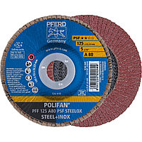 Круг (диск) шлифовальный торцевой лепестковый 125 мм POLIFAN PFF 125 A80 PSF STEELOX, Pferd, Германия