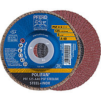 Круг (диск) шлифовальный торцевой лепестковый 125 мм POLIFAN PFF 125 A40 PSF STEELOX, Pferd, Германия, фото 1