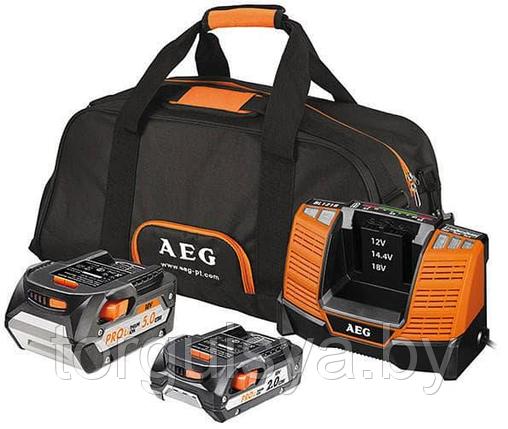 Аккумулятор AEG SET LL18X0BL (2) с зарядным устройством (в сумке), фото 2