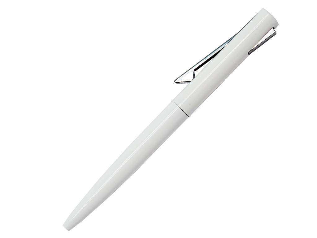 Ручка шариковая, пластик, металл, белый/серебро, Techno, фото 1