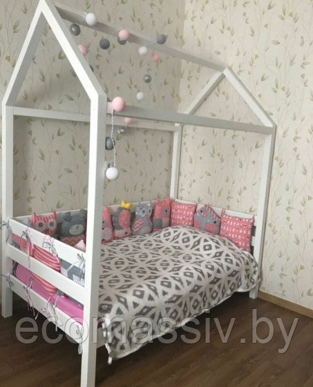 Кровать детская Микки дом (без ящиков, бортика) - фото 2 - id-p115724295