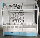 Кровать детская Домик с забором, фото 6