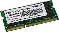 Оперативная память Patriot Signature 8GB DDR3 SO-DIMM PC3-12800 (PSD38G16002S)