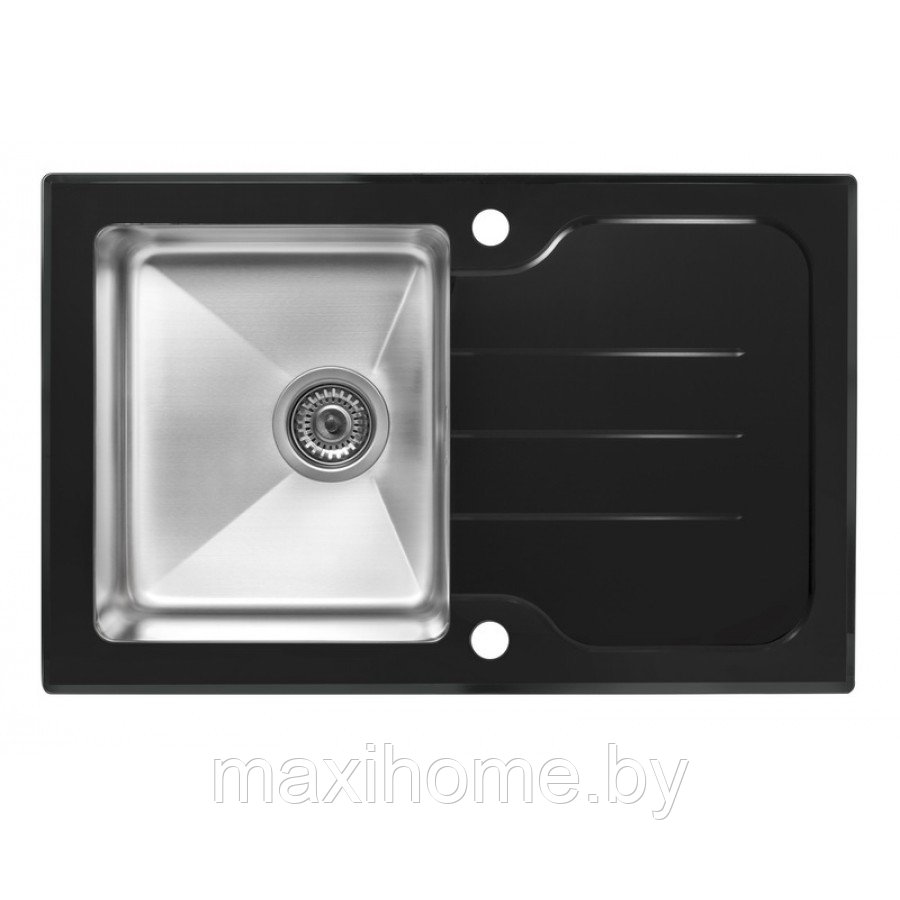 Мойка со стеклом ZorG GS 7850 black - фото 1 - id-p115728278