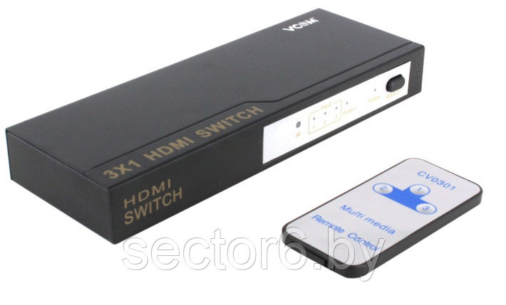 VCOM 3-port HDMI Switch +б.п., фото 2