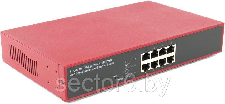 MultiCo Управляемый коммутатор (4UTP 10/100Mbps + 4UTP 10/100Mbps PoE), фото 2