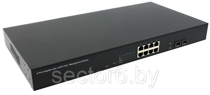 MultiCo Управляемый коммутатор (8UTP 10/100/1000Mbps + 2SFP PoE+), фото 2