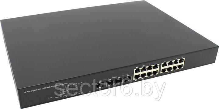 MultiCo Управляемый коммутатор (12UTP 10/100/1000Mbps + 4Combo 1000BASE-T/SFP PoE), фото 2