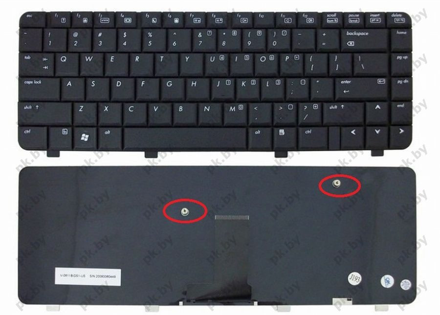 Замена клавиатуры в ноутбуке HP 510 511 515 610 615 CQ510 CQ610 6530S 6530 6535S 6730 6730S