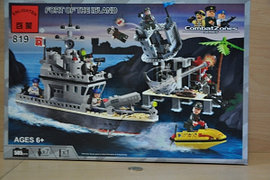 Детский конструктор Брик BRICK 819 военный корбль аналог лего