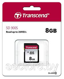 Transcend TS8GSDC300S Transcend 8GB SDHC  Class  10 UHS-I  U1
