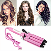 Тройная плойка для создания волн Professional Hairdressing JUNJUN ELECTRICAL JJ-928, фото 5