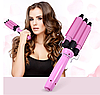 Тройная плойка для создания волн Professional Hairdressing JUNJUN ELECTRICAL JJ-928, фото 4