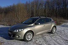 Багажник LUX для Renault Megane 3  2008-... (прямоугольая дуга)