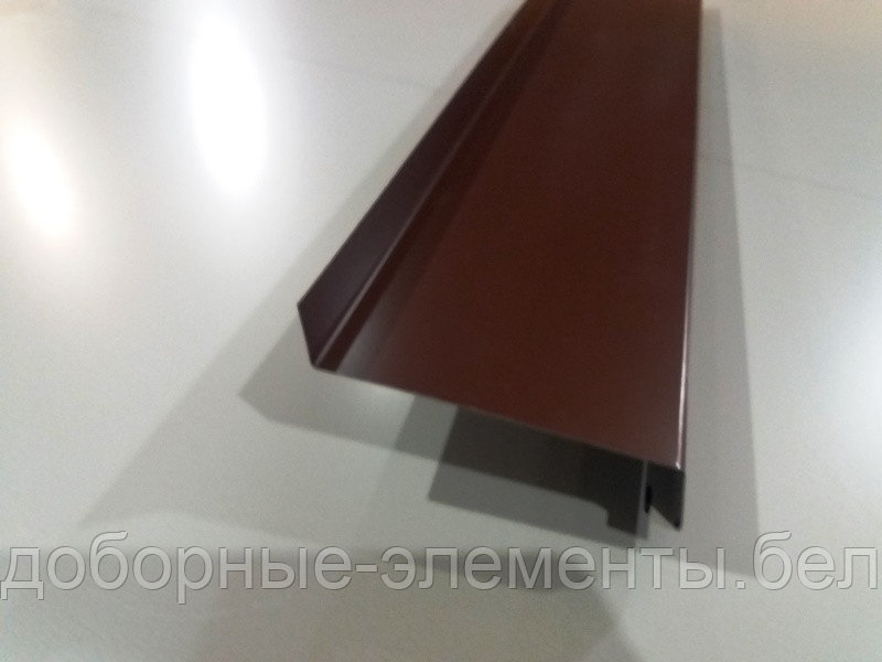 Отлив цокольный 160 мм коричневый (RAL 8017 шоколад) - фото 1 - id-p115755903