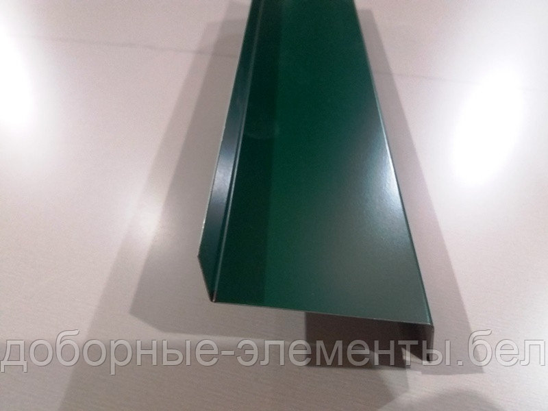Отлив цокольный 110 мм зеленый (RAL6005) для фундамента - фото 3 - id-p115768078