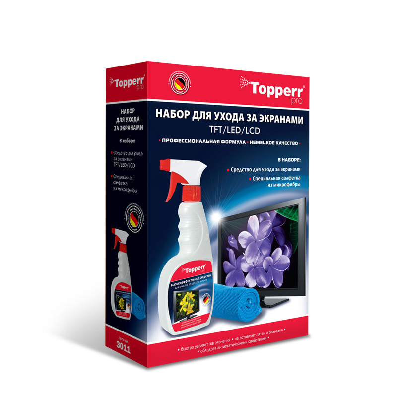 3011 Набор для ухода за ЖК - телевизорами TOPPERR
