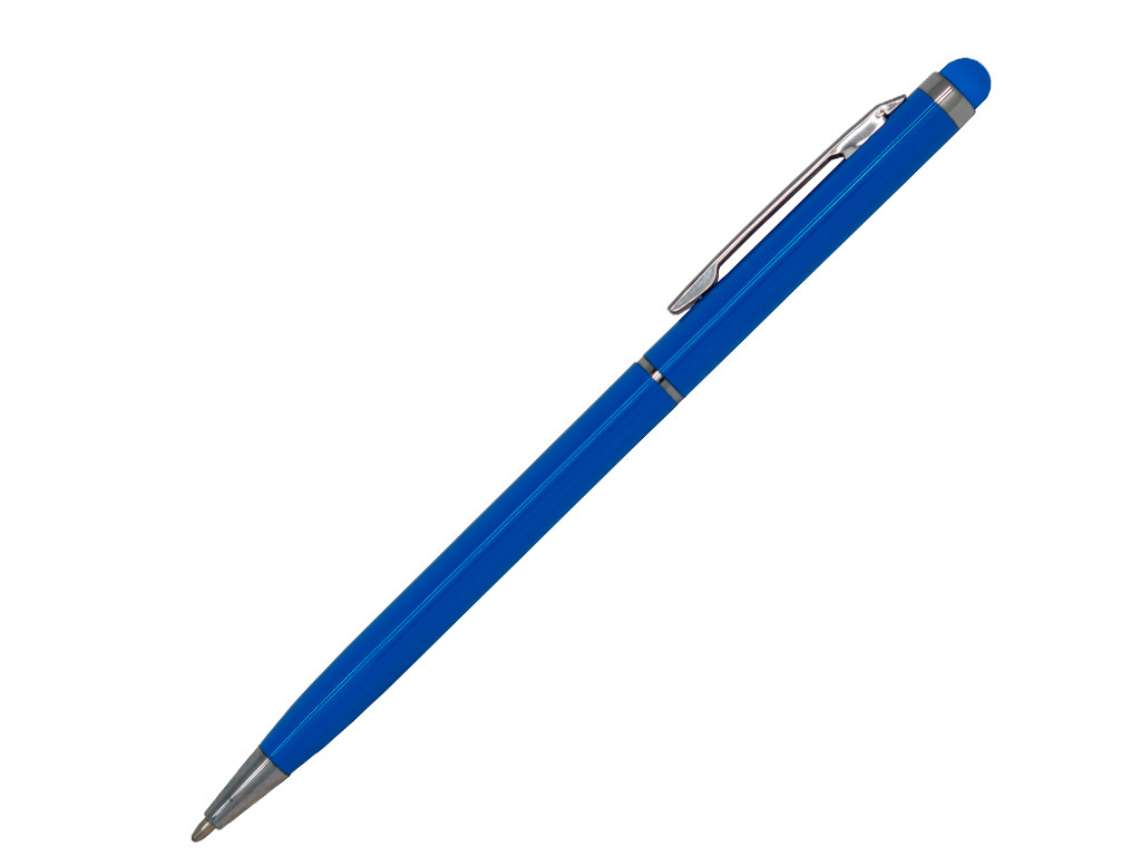 Ручка шариковая, СЛИМ СМАРТ, металл, голубой/серебро