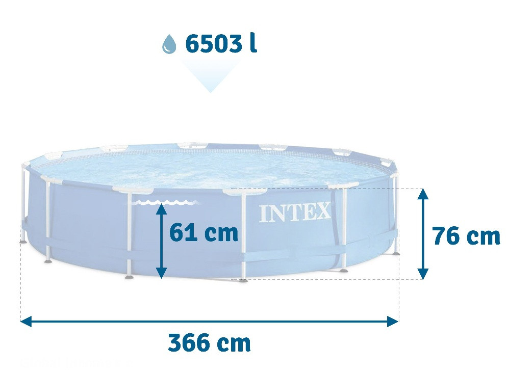 Каркасный бассейн Intex 366 х 76см с фильтр-насосом 2000 л/ч, арт. 28212 - фото 4 - id-p8040853