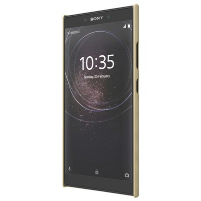 Пластиковый чехол с пленкой Nillkin Super Frosted Shield Золотой для Sony Xperia L2 - фото 2 - id-p115755882