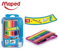 Карандаши цветные Maped Color Peps 12шт точилка+ластик+прост.карандаш MAPED