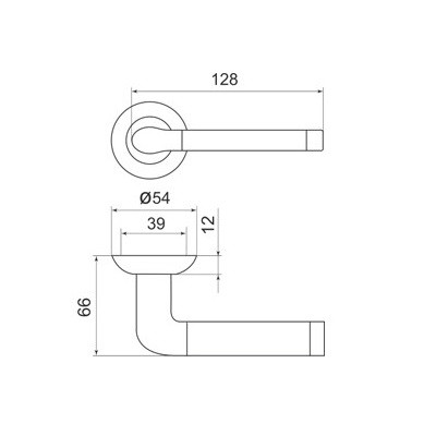 Ручка раздельная Stella LD28-1 SN/CP-3 матовый никель/хром - фото 2 - id-p115780960