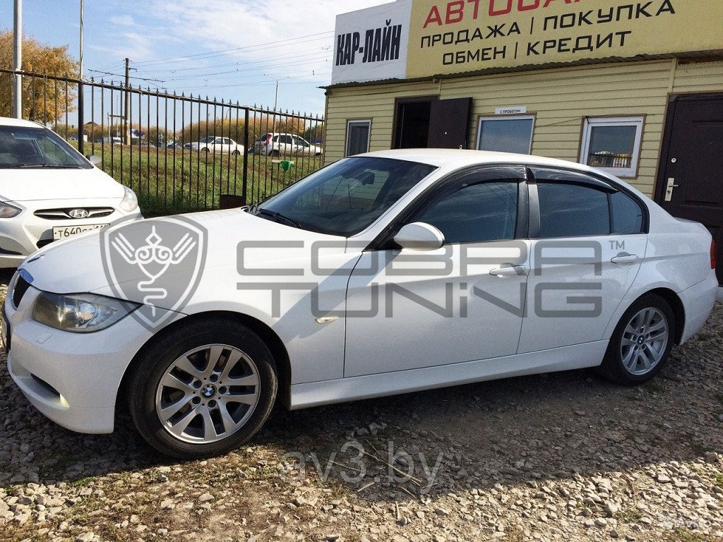 Ветровики BMW 3 E90 седан 2005-2012 / БМВ 3 E90 (Cobra Tuning) - фото 2 - id-p60447045