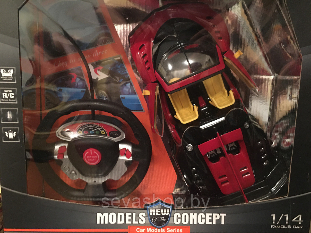 Машина Bugatti р/у с рулем (аккумуляторная)