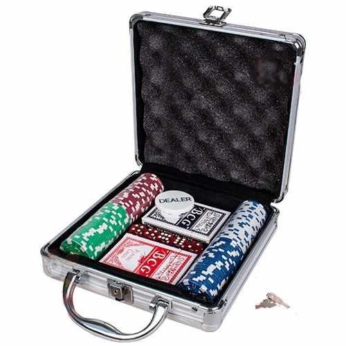 Набор для покера в кейсе 100 фишек с номиналом - фото 2 - id-p115832025