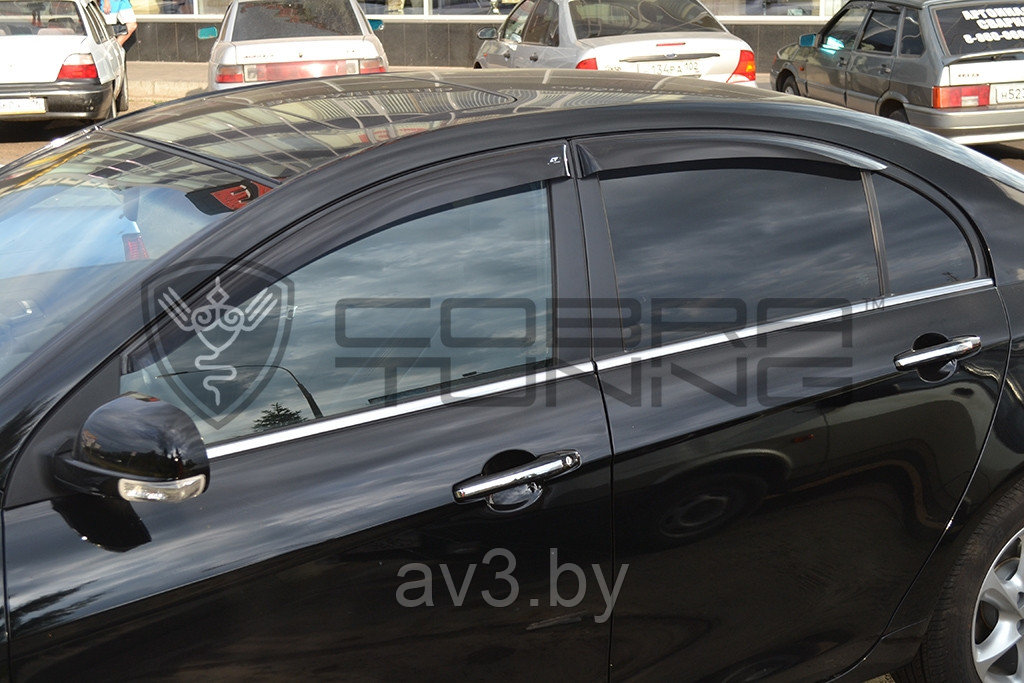 Ветровики Geely Emgrand седан 2012/ Джили Эмгранд(Cobra Tuning) - фото 2 - id-p60447350