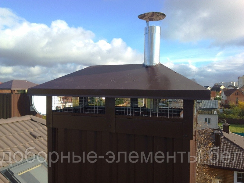Зонт на дымоход с сеткой за 1 день - фото 7 - id-p115837587