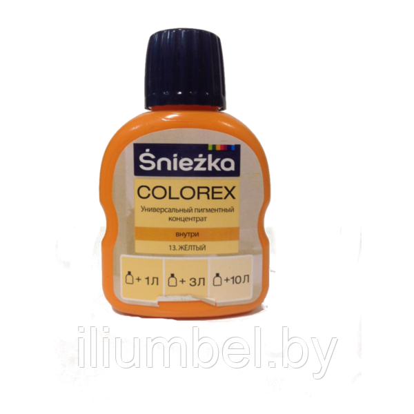 Краситель Sniezka Colorex Снежка Колорекс 0,1л №13 желтый