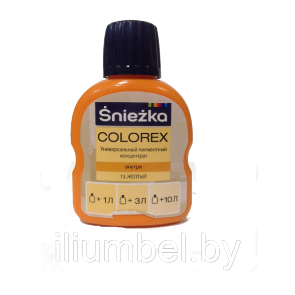 Краситель Sniezka Colorex Снежка Колорекс 0,1л №13 желтый - фото 1 - id-p115837632