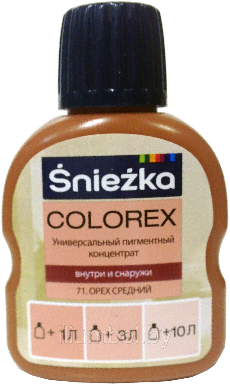 Краситель Sniezka Colorex Снежка Колорекс 0,1л №71 орех средний - фото 1 - id-p115837652