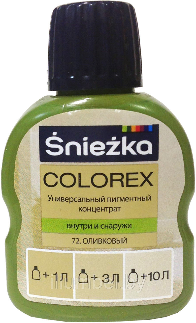 Краситель Sniezka Colorex Снежка Колорекс 0,1л №72 оливковый - фото 1 - id-p115837653