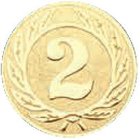 Эмблема для медали "2 место" 50mm J1, медали, наградная продукция, эмблема, эмблема для медали