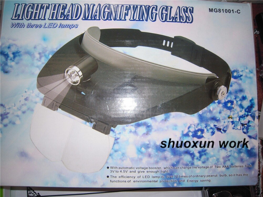 Бинокуляр Лупа-очки с подсветкой MG81001-C