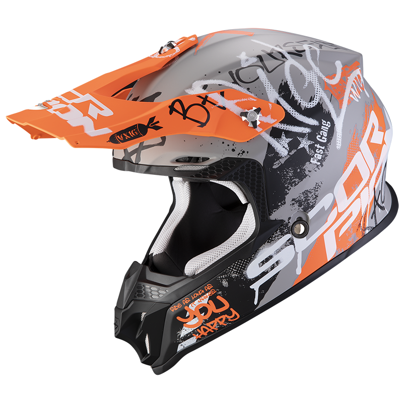 Шлем Scorpion VX-16 AIR ORATIO Матовый черно-оранжевый, XS