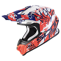 Шлем Scorpion VX-16 AIR ORATIO Матовый бело-сине-красный, XS