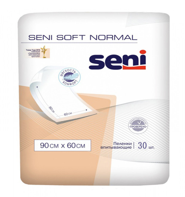 Впитывающие пеленки (простыни) Seni Soft Normal, 90х60 см, 30 шт. - фото 1 - id-p115846348