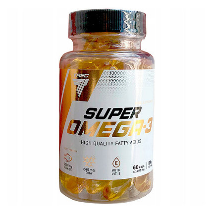 Витамины, минералы и жирные кислоты TREC NUTRITION Super Omega - 3 60 капсул, фото 2