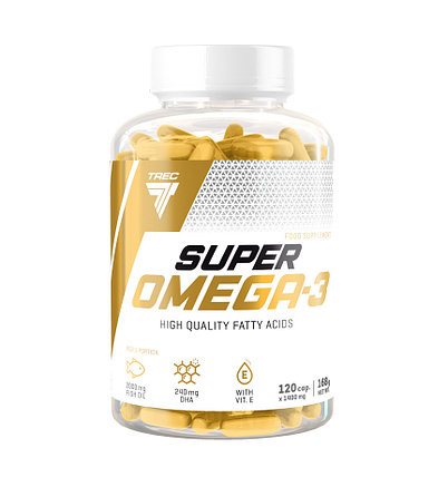 Витамины, минералы и жирные кислоты TREC NUTRITION Super Omega-3, 120 капсул, фото 2