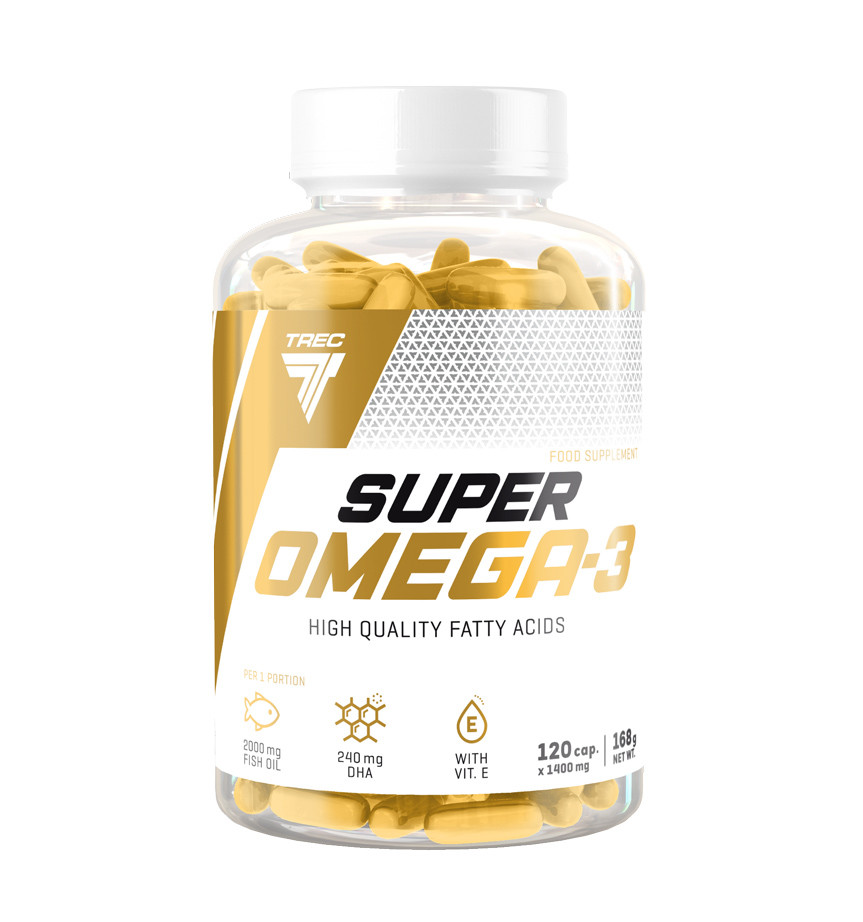 Витамины, минералы и жирные кислоты TREC NUTRITION Super Omega-3, 120 капсул - фото 1 - id-p81057961