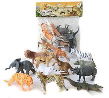 Набор фигурок диких африканских  животных Jungle animal 8см, 12шт.   2A012