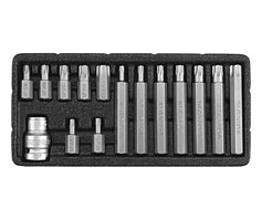 Головки-биты спец.TORX TAMPERPROOF T20-T55 L30mm [набор15пр.] "Yato" YT-0417