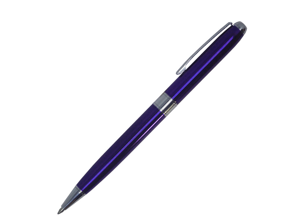 Ручка шариковая, металл, синий/серебро, ЭНВОЙ
