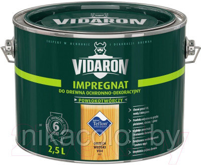 Защитно-декоративный состав Vidaron Impregnant V04 Грецкий орех 9л - фото 1 - id-p115906015