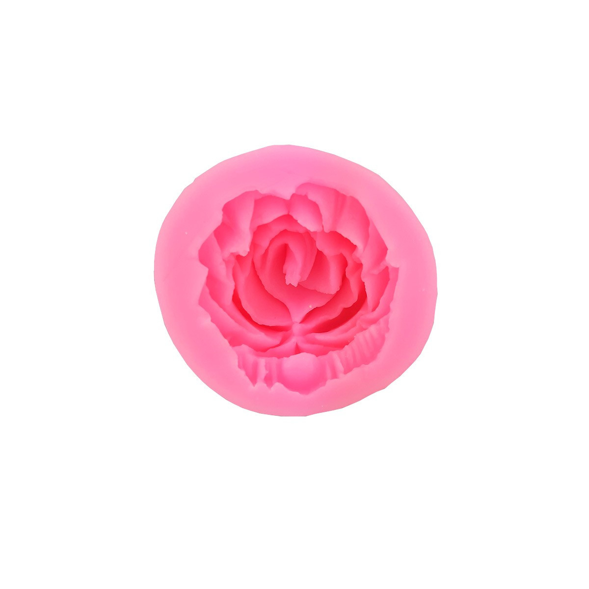 Молд силиконовый Роза объемная (Китай, розовый, 50х45х12 мм) - фото 1 - id-p111400217